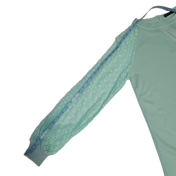 NWT Miholl Women's M Waffle Knit Top Aqua Green - Picture 7 of 15